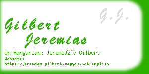 gilbert jeremias business card